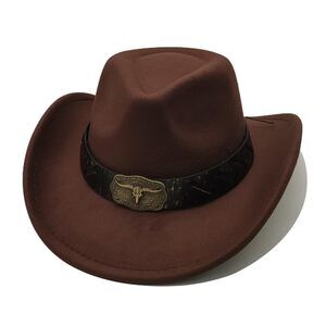 6784 Western Cowboy Hat Cowgirl Unisex Men's & Women's Wide Brim Felt